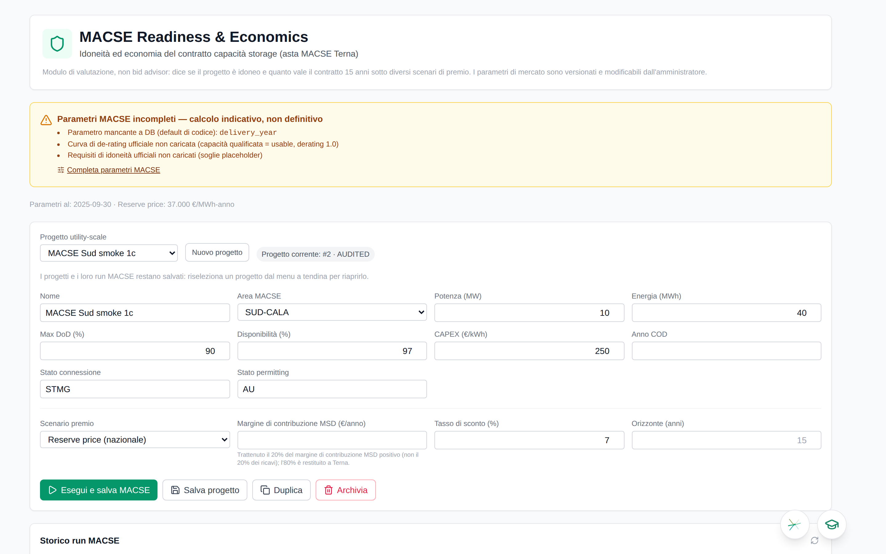 Readiness & economics MACSE